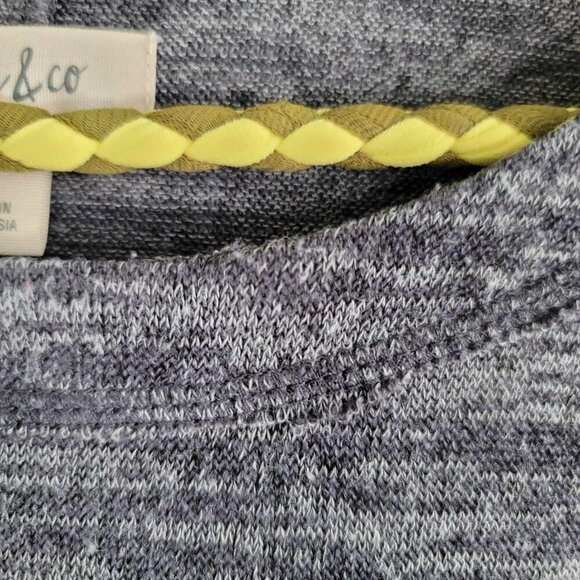 Style & Co Heather grey bodice sweater with orange, rust and black pattern - Picture 6 of 10